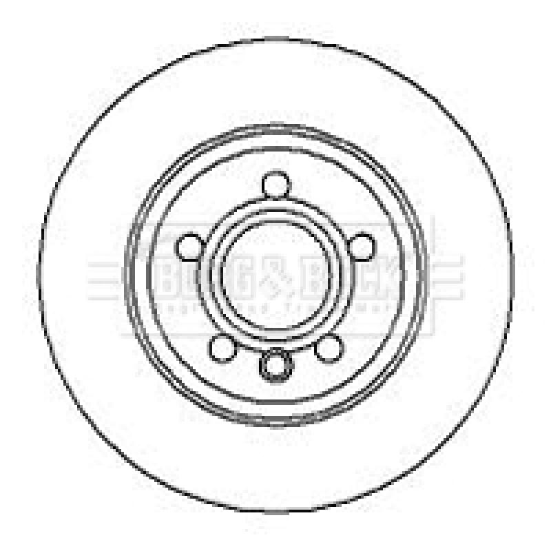 Jeu de 2 disques de frein arrière BORG & BECK BBD4278 - Visuel 1
