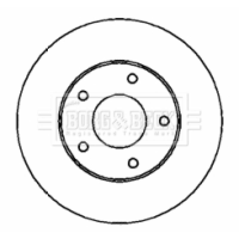 Jeu de 2 disques de frein avant BORG & BECK BBD4327 - Visuel 1