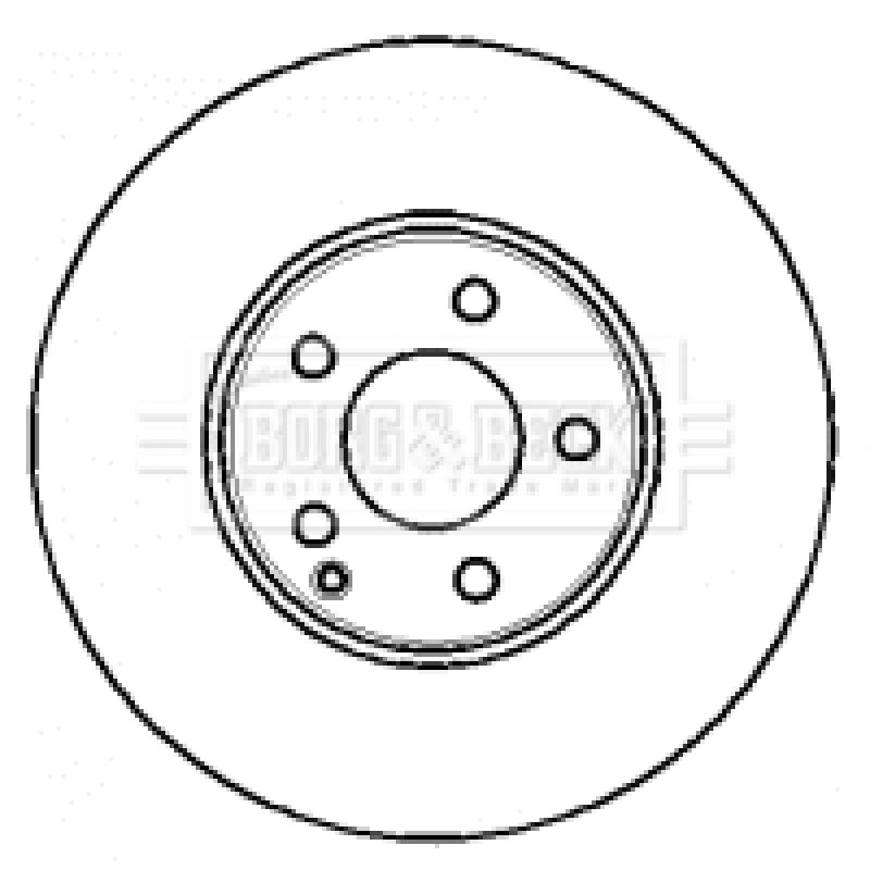 Jeu de 2 disques de frein avant BORG & BECK BBD4344 - Visuel 1