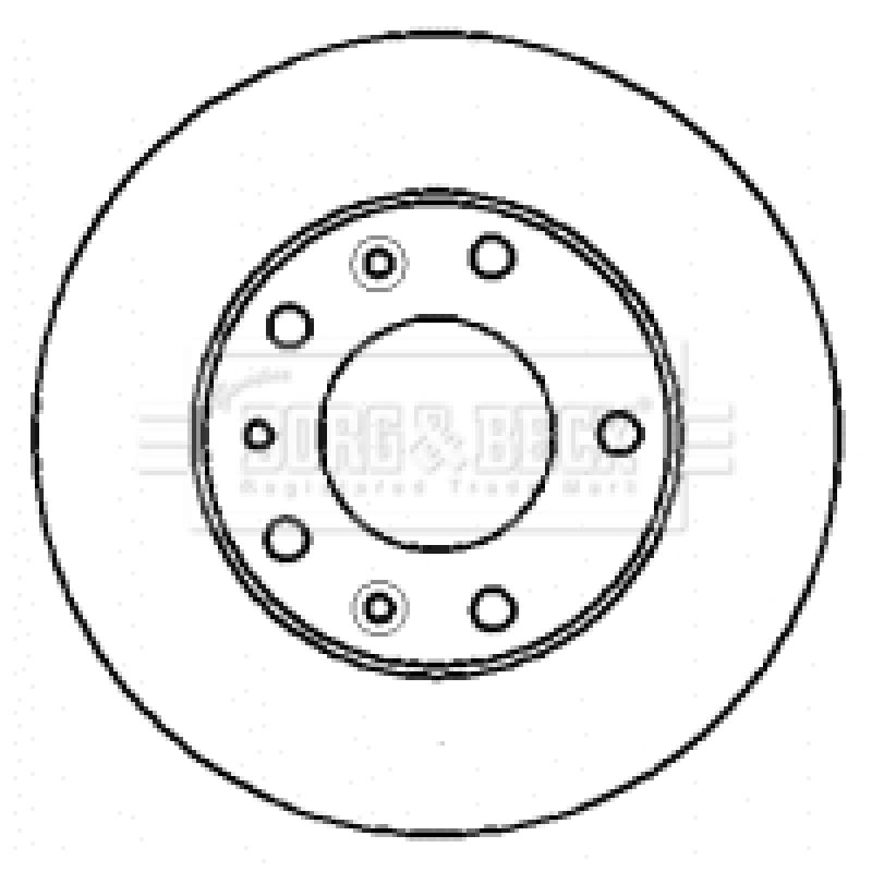 Jeu de 2 disques de frein avant BORG & BECK BBD4351 - Visuel 1