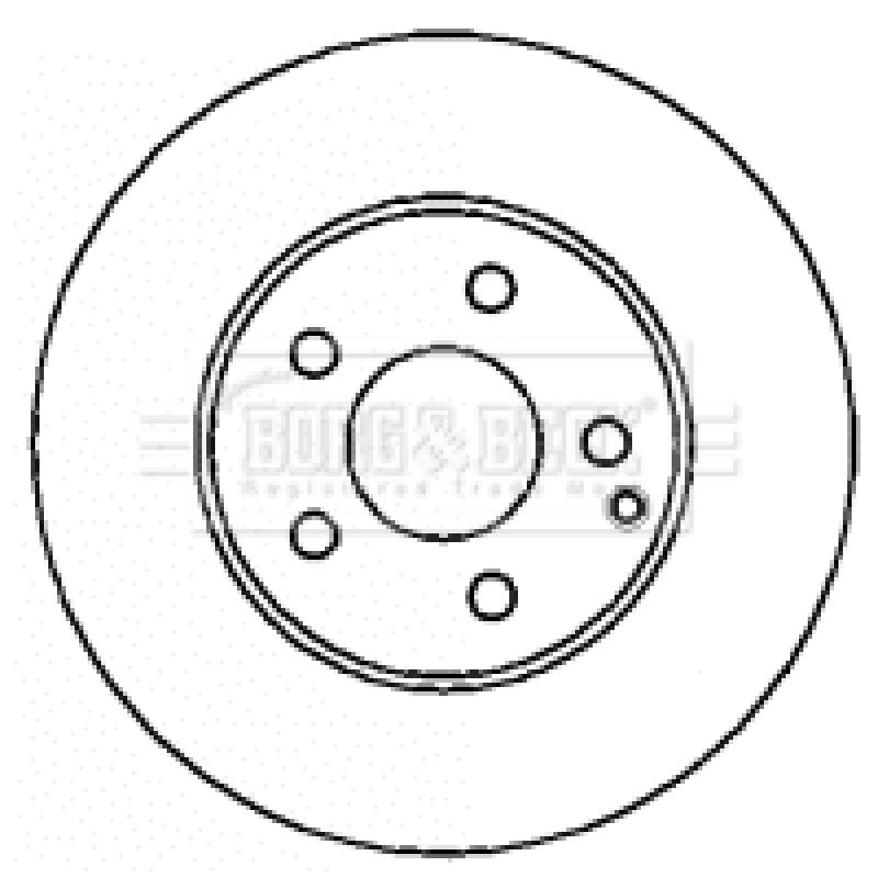 Jeu de 2 disques de frein avant BORG & BECK BBD4352 - Visuel 1