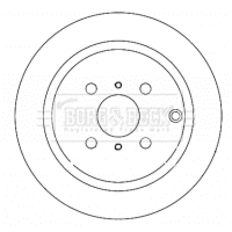 Jeu de 2 disques de frein arrière BORG & BECK BBD4364 - Visuel 1