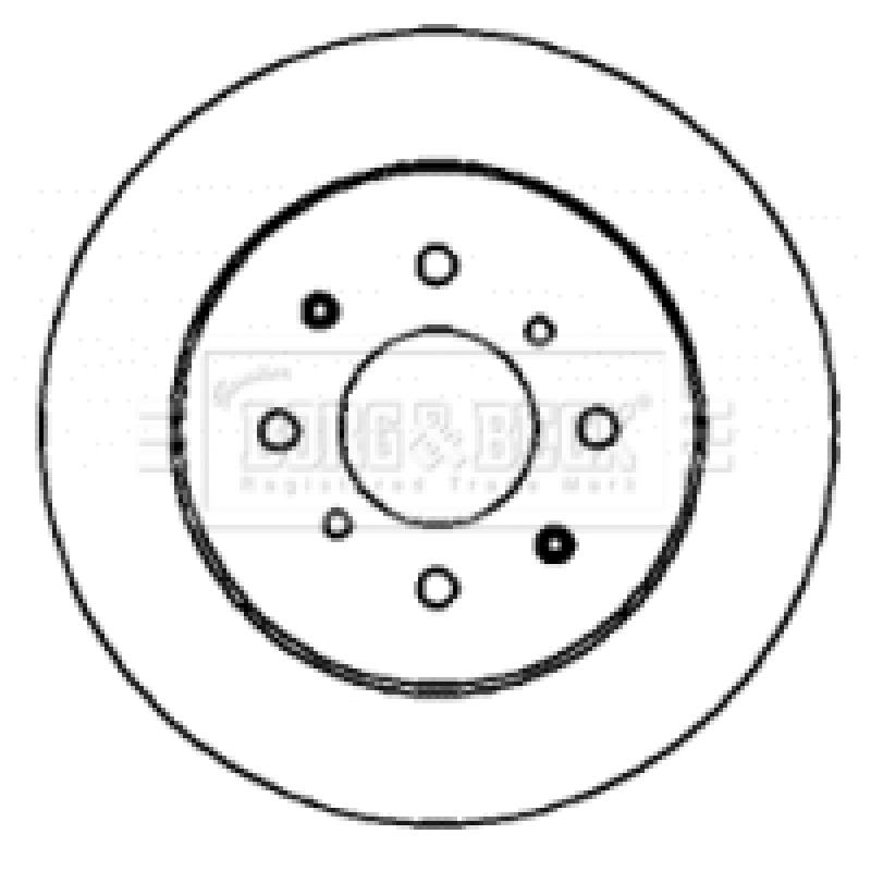 Jeu de 2 disques de frein arrière BORG & BECK BBD4398 - Visuel 1