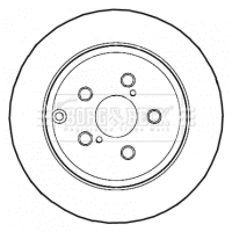 Jeu de 2 disques de frein arrière BORG & BECK BBD4460 - Visuel 1
