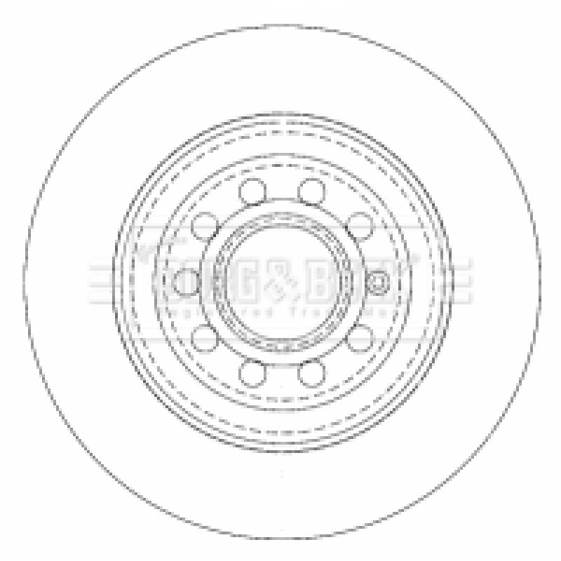Jeu de 2 disques de frein arrière BORG & BECK BBD4507 - Visuel 1