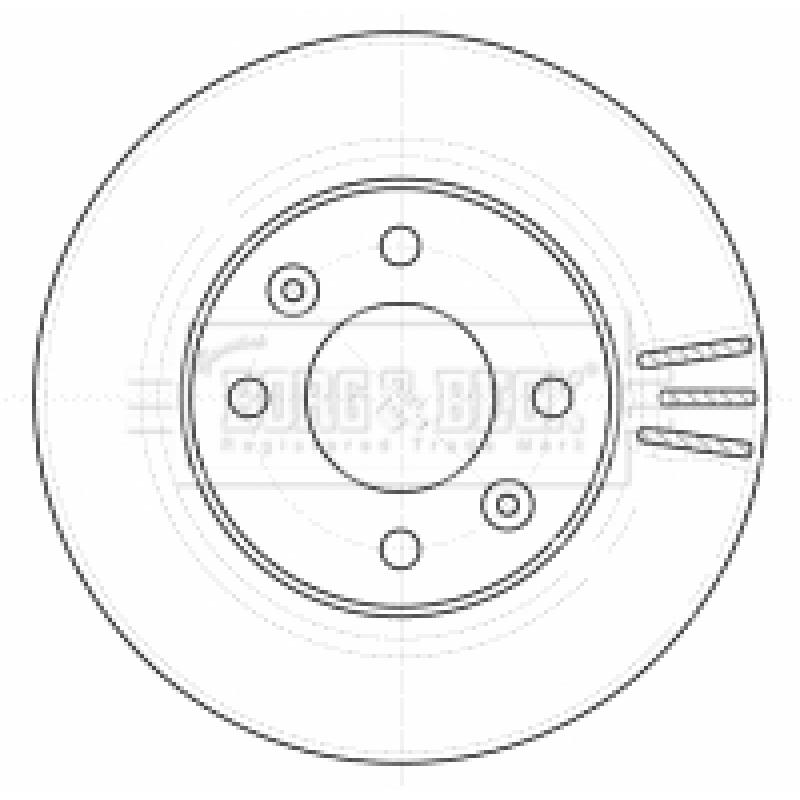 Jeu de 2 disques de frein avant BORG & BECK BBD4528 - Visuel 1