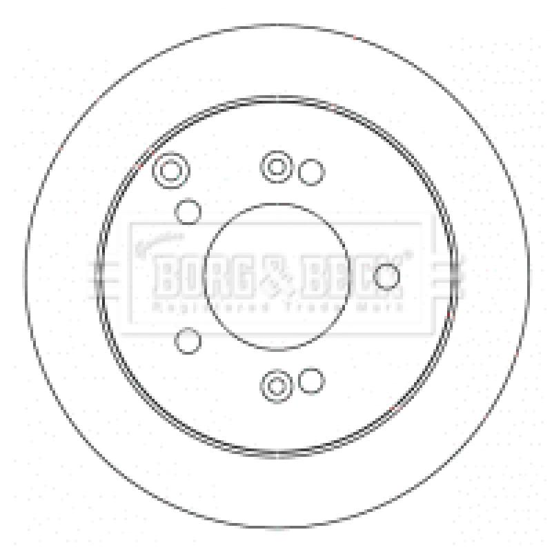 Jeu de 2 disques de frein arrière BORG & BECK BBD4540 - Visuel 1