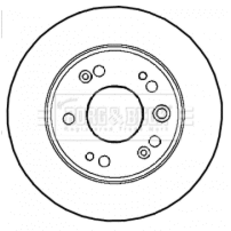 Jeu de 2 disques de frein arrière BORG & BECK BBD4590 - Visuel 1