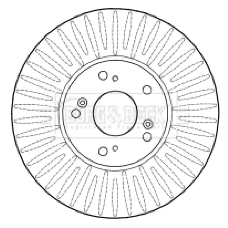 Jeu de 2 disques de frein avant BORG & BECK BBD4593 - Visuel 1