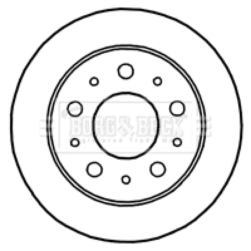 Jeu de 2 disques de frein arrière BORG & BECK BBD4668 - Visuel 1