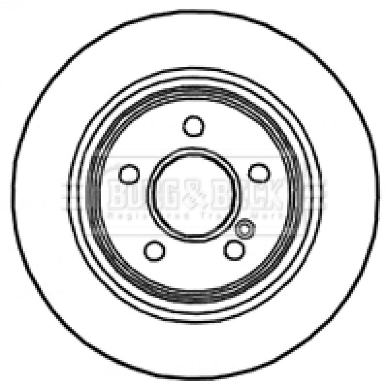 Jeu de 2 disques de frein arrière BORG & BECK BBD4703 - Visuel 1