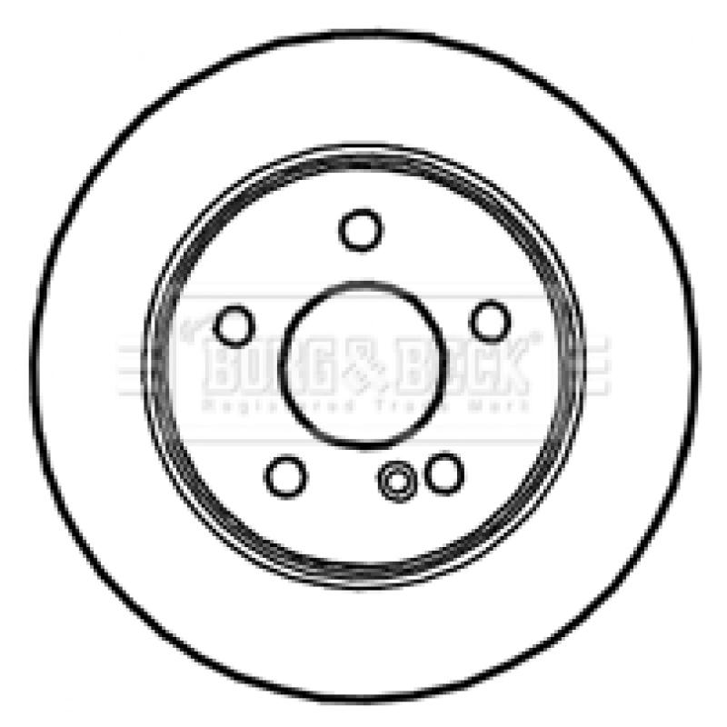 Jeu de 2 disques de frein arrière BORG & BECK BBD4722 - Visuel 1
