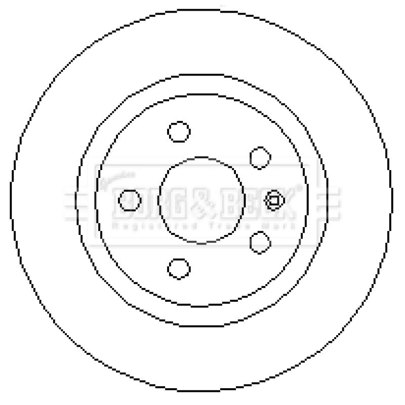 Jeu de 2 disques de frein arrière BORG & BECK BBD4729 - Visuel 1
