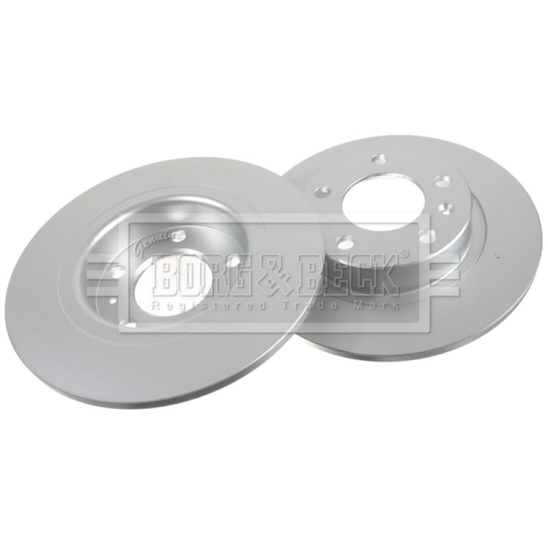 Jeu de 2 disques de frein arrière BORG & BECK BBD4729 - Visuel 2