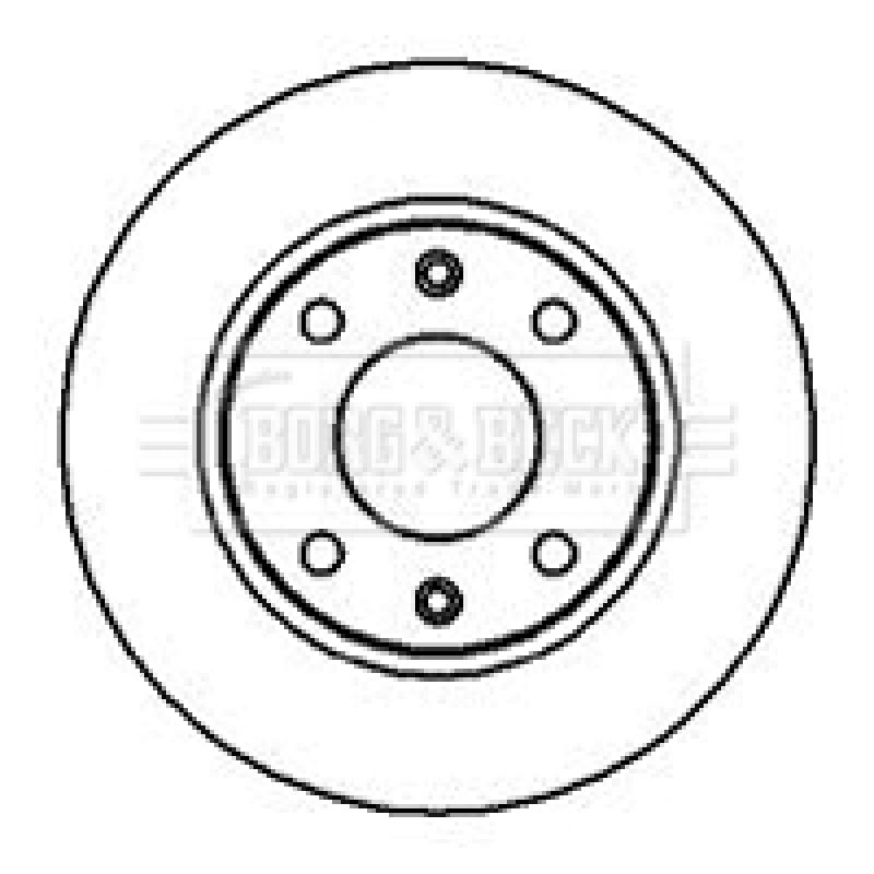 Jeu de 2 disques de frein avant BORG & BECK BBD4838 - Visuel 1