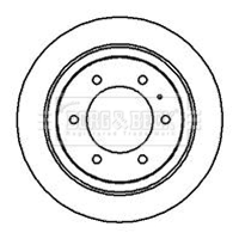 Jeu de 2 disques de frein arrière BORG & BECK BBD5115 - Visuel 1