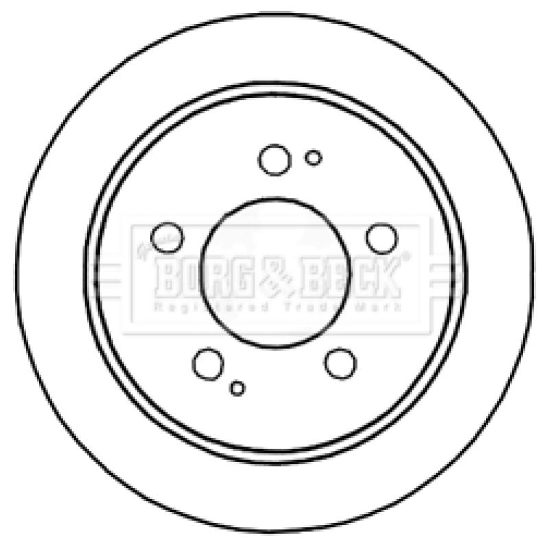 Jeu de 2 disques de frein arrière BORG & BECK BBD5169 - Visuel 1