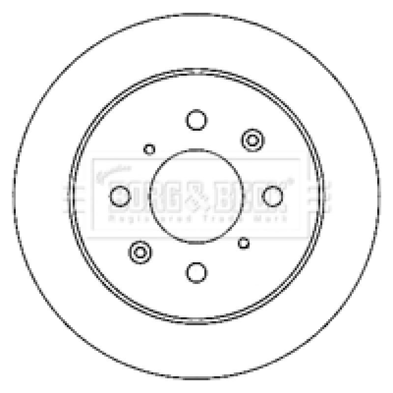 Jeu de 2 disques de frein arrière BORG & BECK BBD5172 - Visuel 1