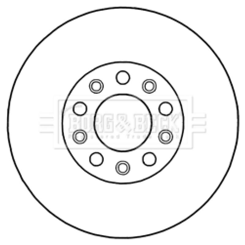 Jeu de 2 disques de frein avant BORG & BECK BBD5205 - Visuel 1