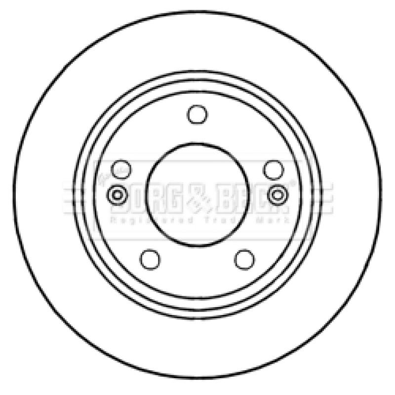 Jeu de 2 disques de frein arrière BORG & BECK BBD5257 - Visuel 1