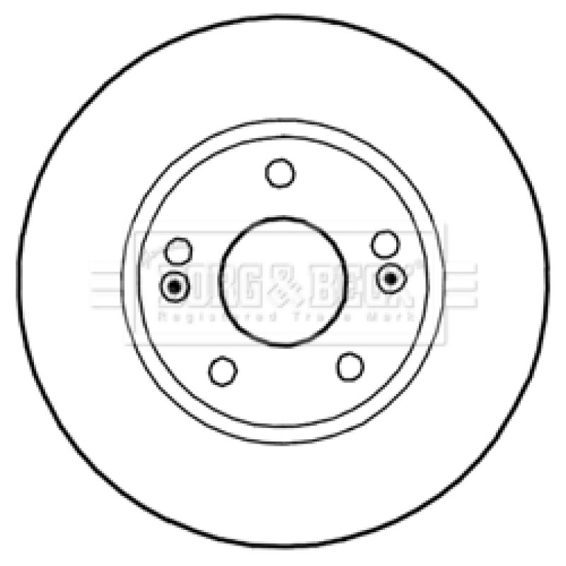 Jeu de 2 disques de frein avant BORG & BECK BBD5270 - Visuel 1