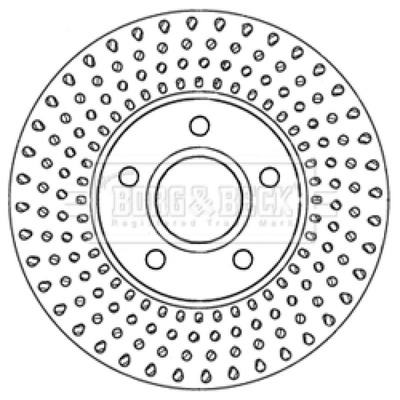 Jeu de 2 disques de frein avant BORG & BECK BBD5304 - Visuel 1