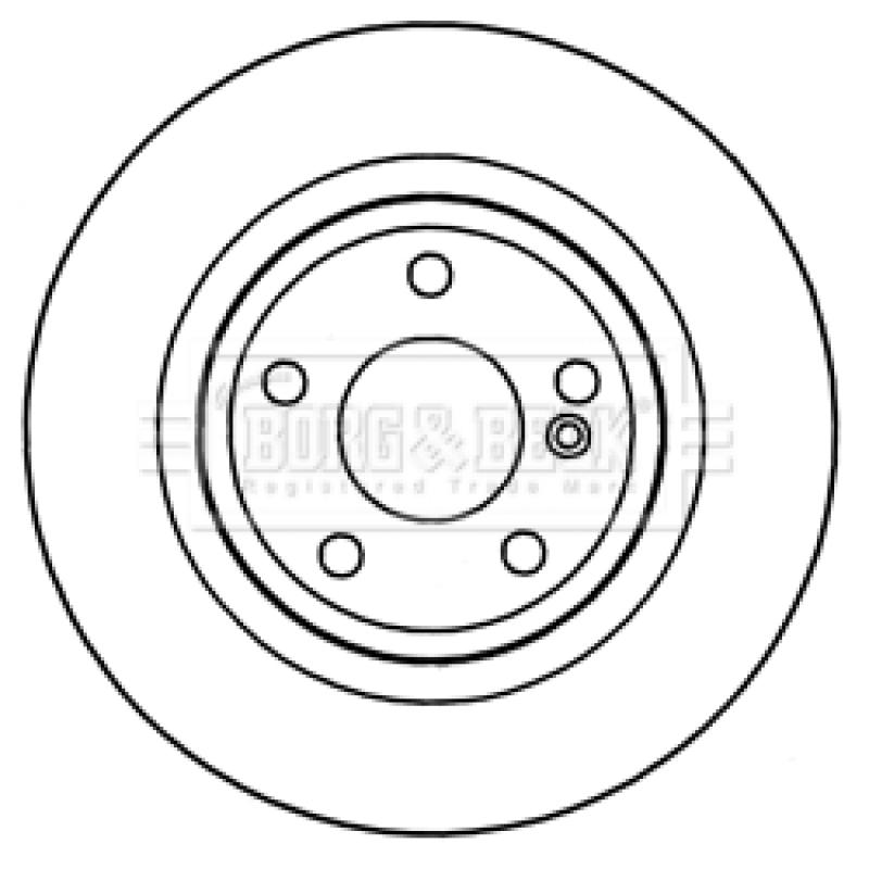 Jeu de 2 disques de frein arrière BORG & BECK BBD5326 - Visuel 1