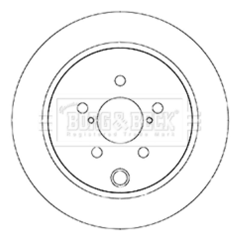 Jeu de 2 disques de frein arrière BORG & BECK BBD5345 - Visuel 1