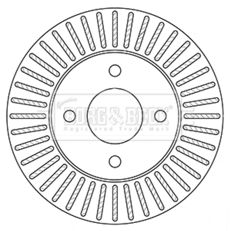 Jeu de 2 disques de frein avant BORG & BECK BBD5349 - Visuel 1