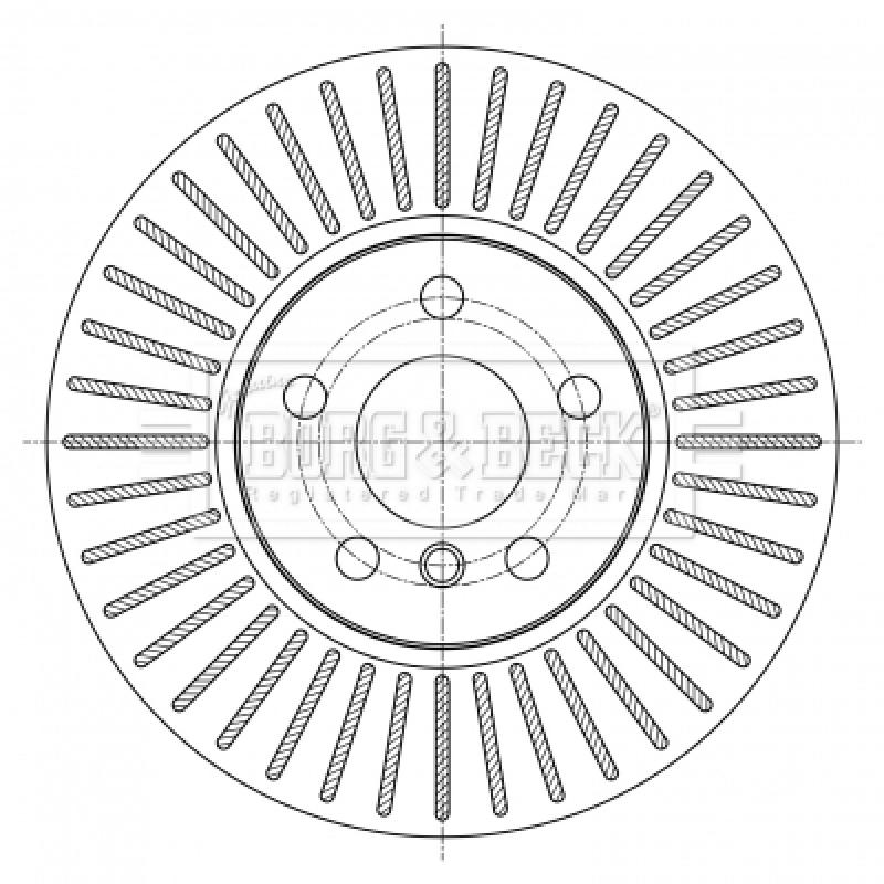 Jeu de 2 disques de frein avant BORG & BECK BBD5389 - Visuel 2