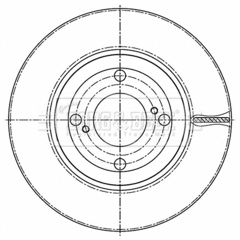 Jeu de 2 disques de frein avant BORG & BECK BBD5520 - Visuel 1