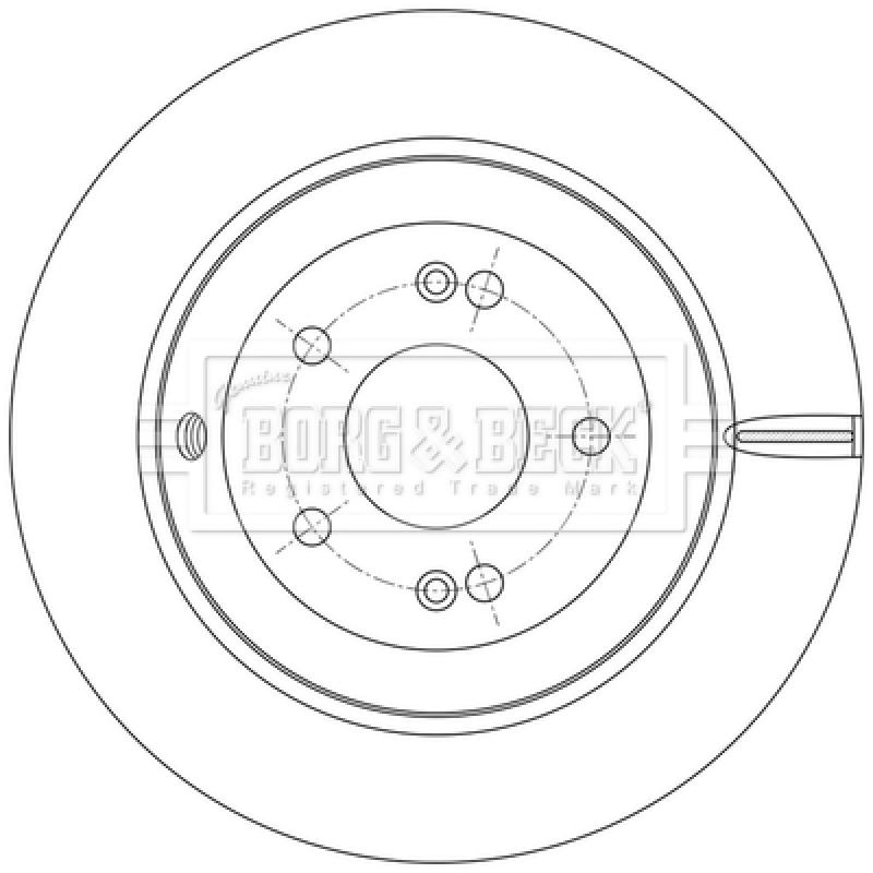 Jeu de 2 disques de frein arrière BORG & BECK BBD5545 - Visuel 1