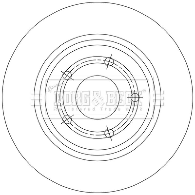 Jeu de 2 disques de frein arrière BORG & BECK BBD5548 - Visuel 2