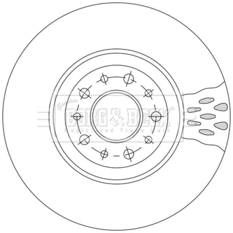Jeu de 2 disques de frein avant BORG & BECK BBD5554 - Visuel 1