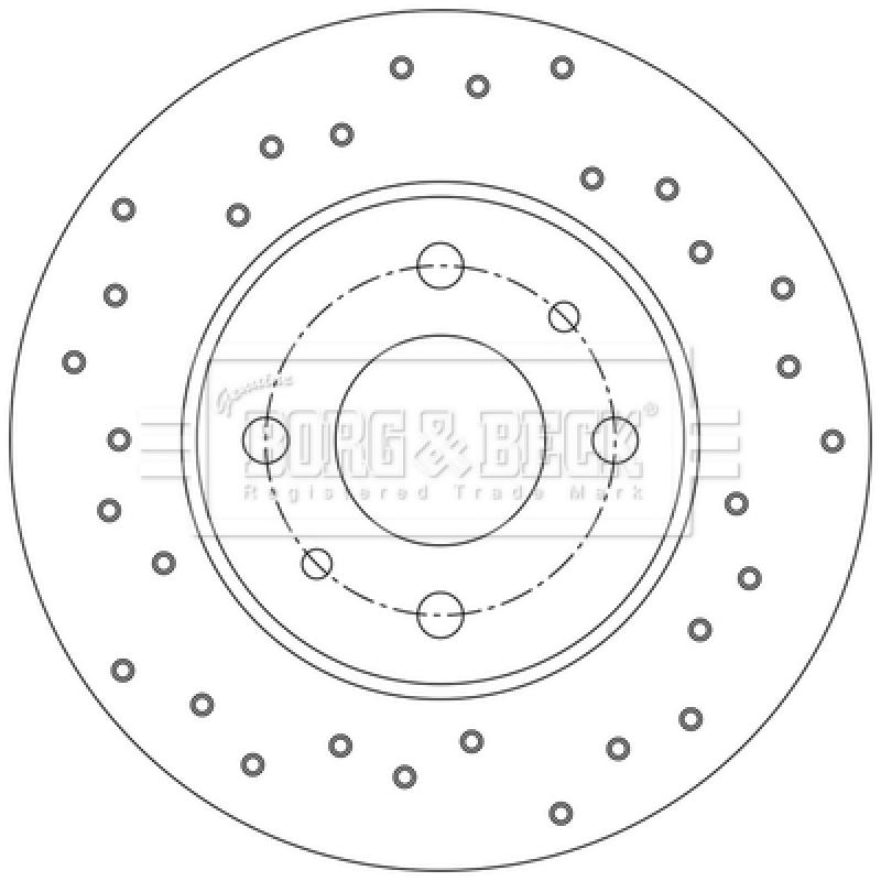 Jeu de 2 disques de frein arrière BORG & BECK BBD5559 - Visuel 1