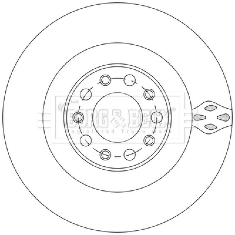Jeu de 2 disques de frein arrière BORG & BECK BBD5572 - Visuel 1