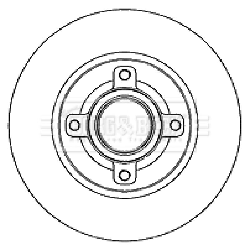 Jeu de 2 disques de frein arrière BORG & BECK BBD5808S - Visuel 1