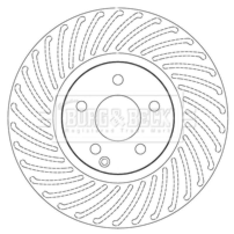 Jeu de 2 disques de frein avant BORG & BECK BBD5812S - Visuel 1