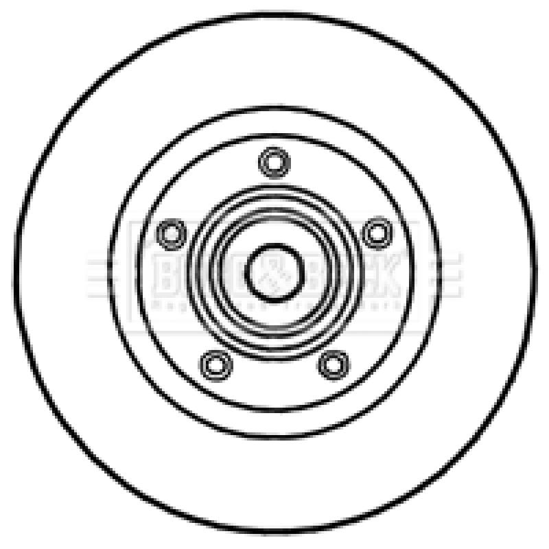 Jeu de 2 disques de frein arrière BORG & BECK BBD5813S - Visuel 2