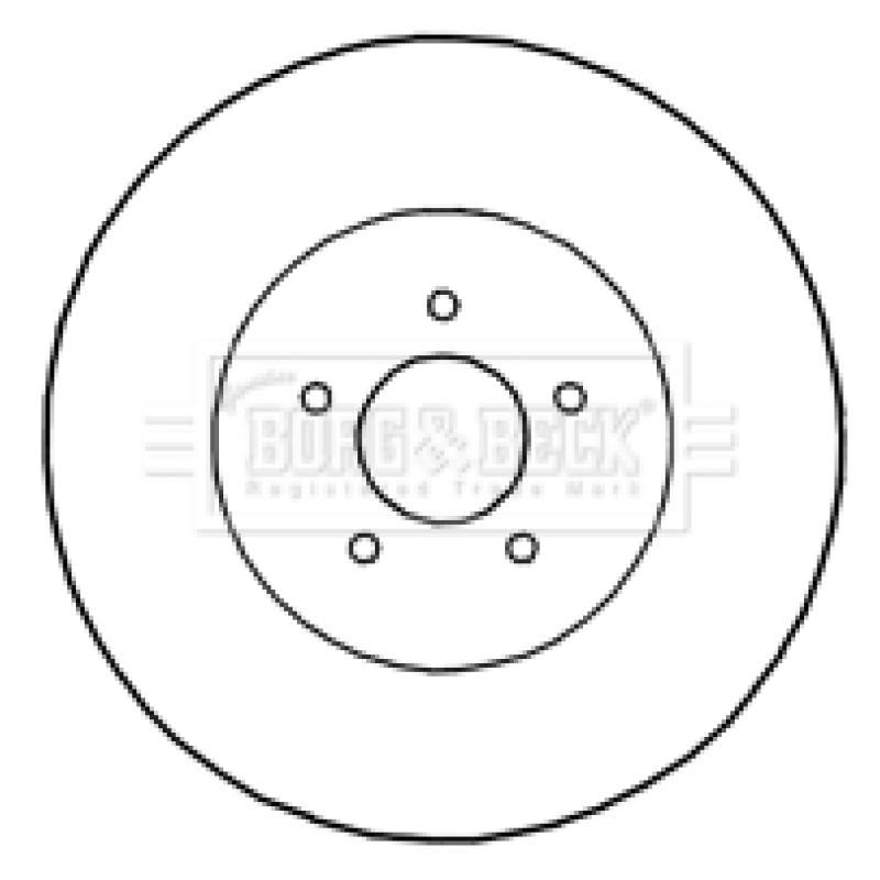 Jeu de 2 disques de frein avant BORG & BECK BBD5827S - Visuel 1