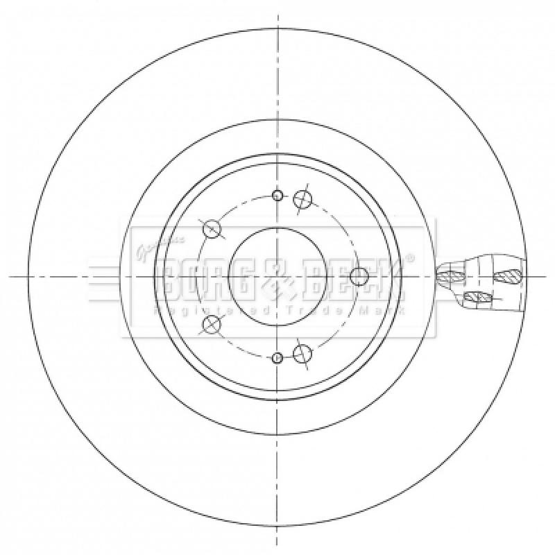 Jeu de 2 disques de frein avant BORG & BECK BBD6100S - Visuel 2
