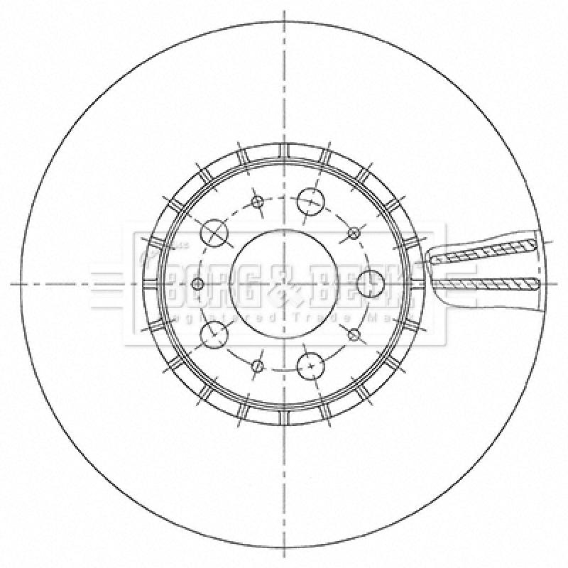Jeu de 2 disques de frein avant BORG & BECK BBD6157S - Visuel 1