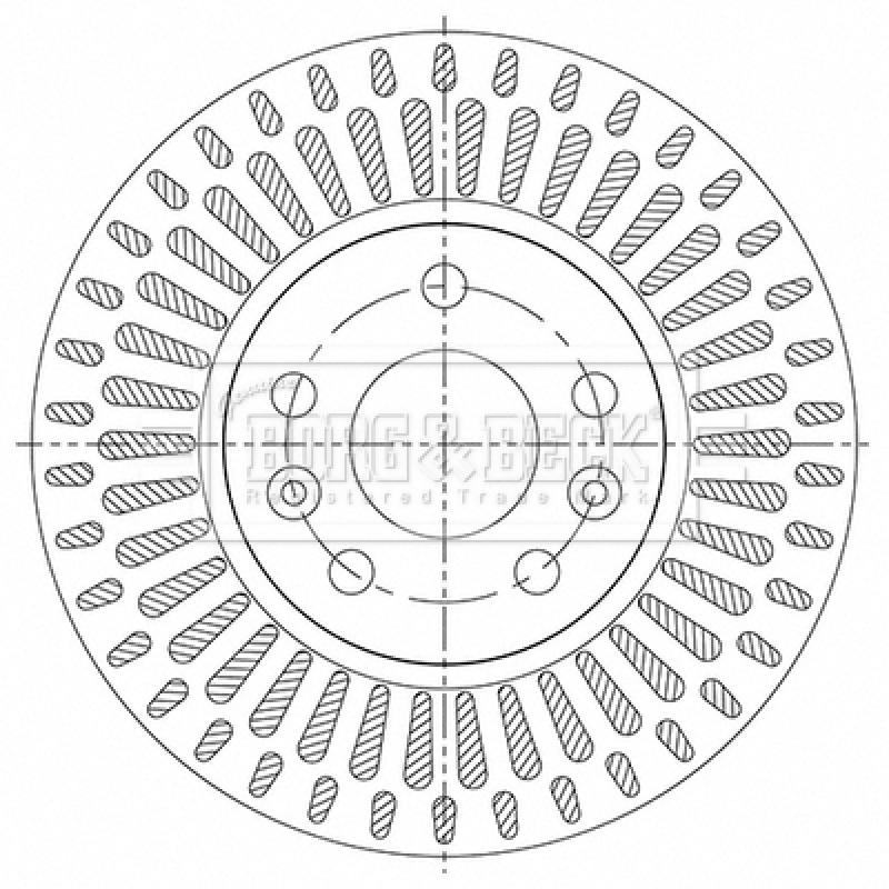 Jeu de 2 disques de frein avant BORG & BECK BBD6213S - Visuel 1