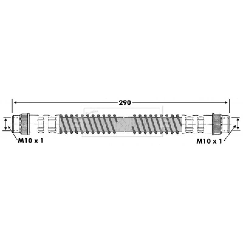 Flexible de frein BORG & BECK BBH6689 - Visuel 1