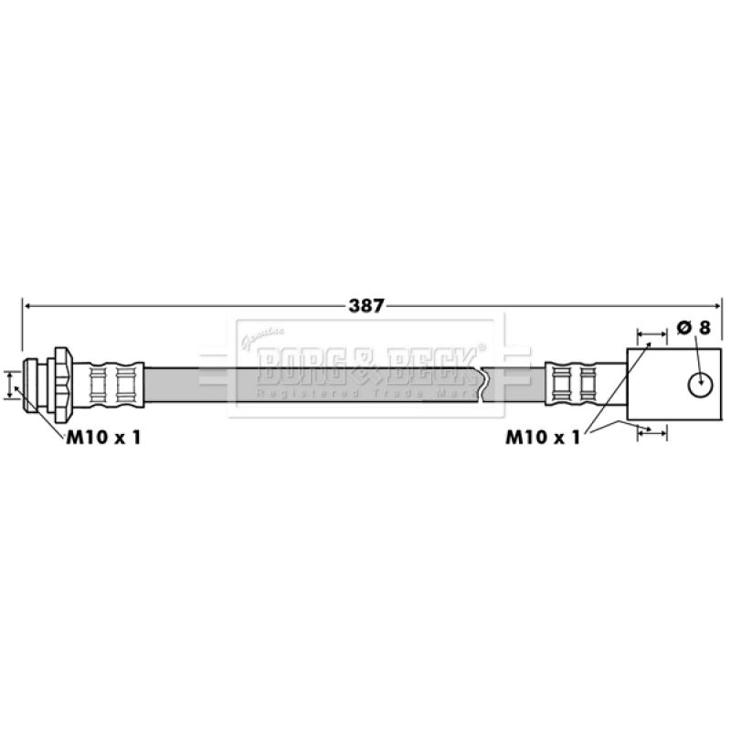 Flexible de frein BORG & BECK BBH7510 - Visuel 1
