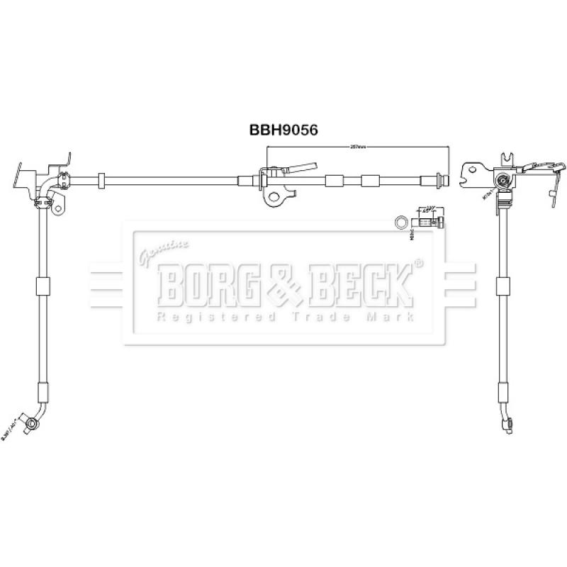 Flexible de frein BORG & BECK BBH9056 - Visuel 2