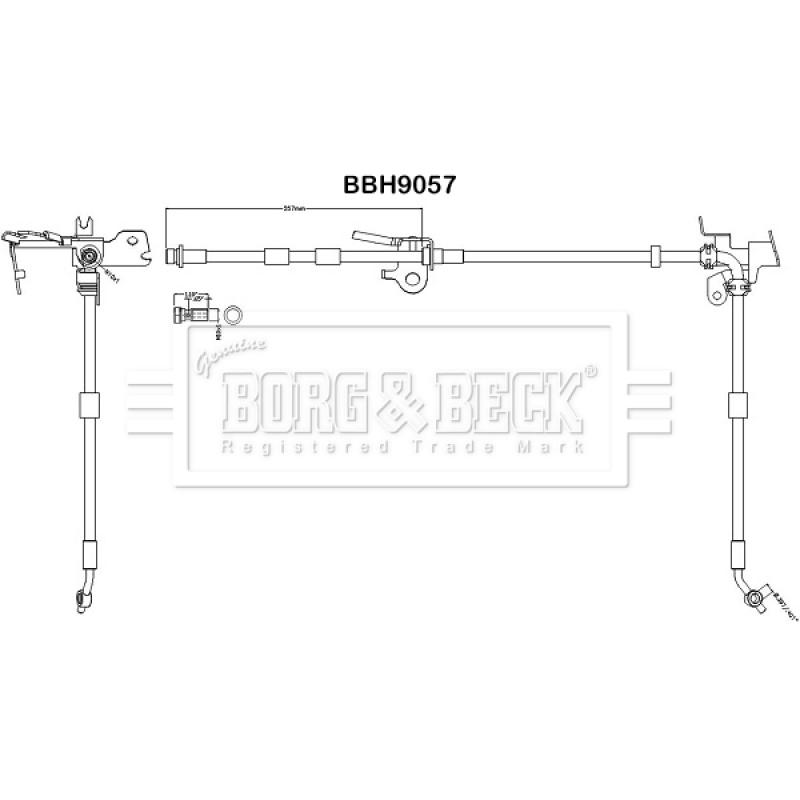 Flexible de frein BORG & BECK BBH9057 - Visuel 2