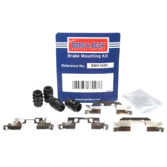 Kit d'accessoires, plaquette de frein à disque BORG & BECK [BBK1659]