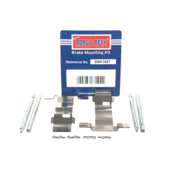 Kit d'accessoires, plaquette de frein à disque BORG & BECK BBK1667