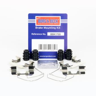 Kit d'accessoires, plaquette de frein à disque BORG & BECK [BBK1705]